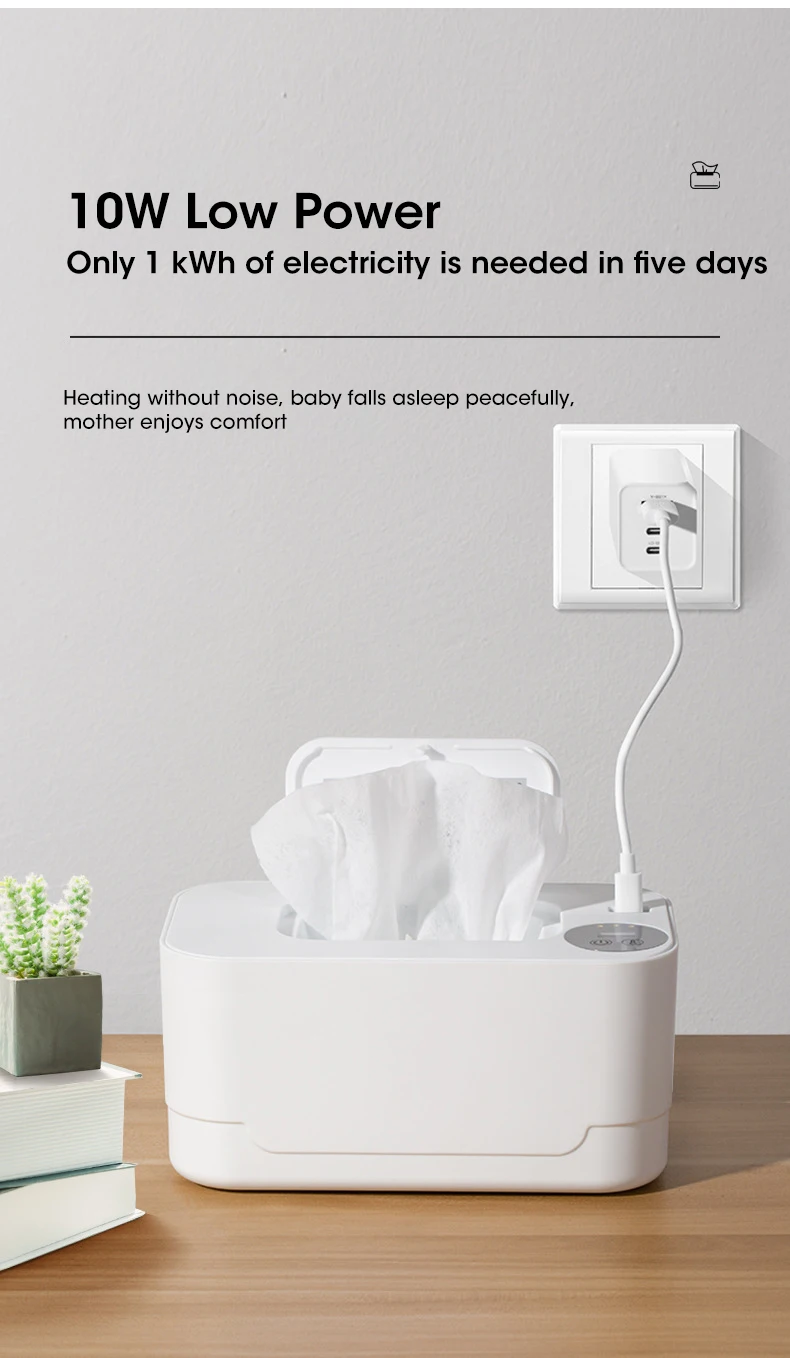 LED Display Baby Wipe Warmer Heater Wet Towel Dispenser Portable USB Charge Baby Wipe Warmer Napkin Heating Box Home/Car Use