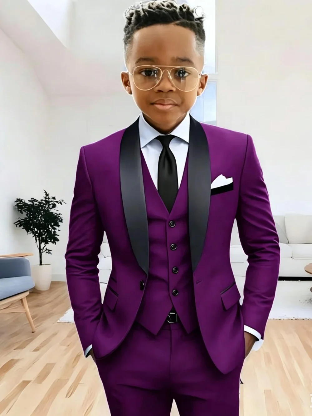 New Arrival Boys Formal Suit Set 3 Pieces Jacket Vest Pants Wedding Tuxedo Kids Shawl Lapel Slim Fit Suits For Birthday 2-20T