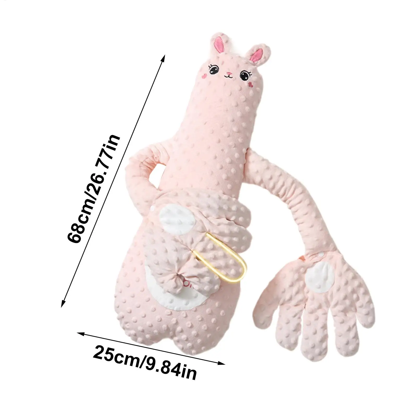 Baby Patting Pillow Stuffed Animal Shape Crib Soother Cushion 3 Adjustable Modes Interactive Cozy Companion For Car Seat