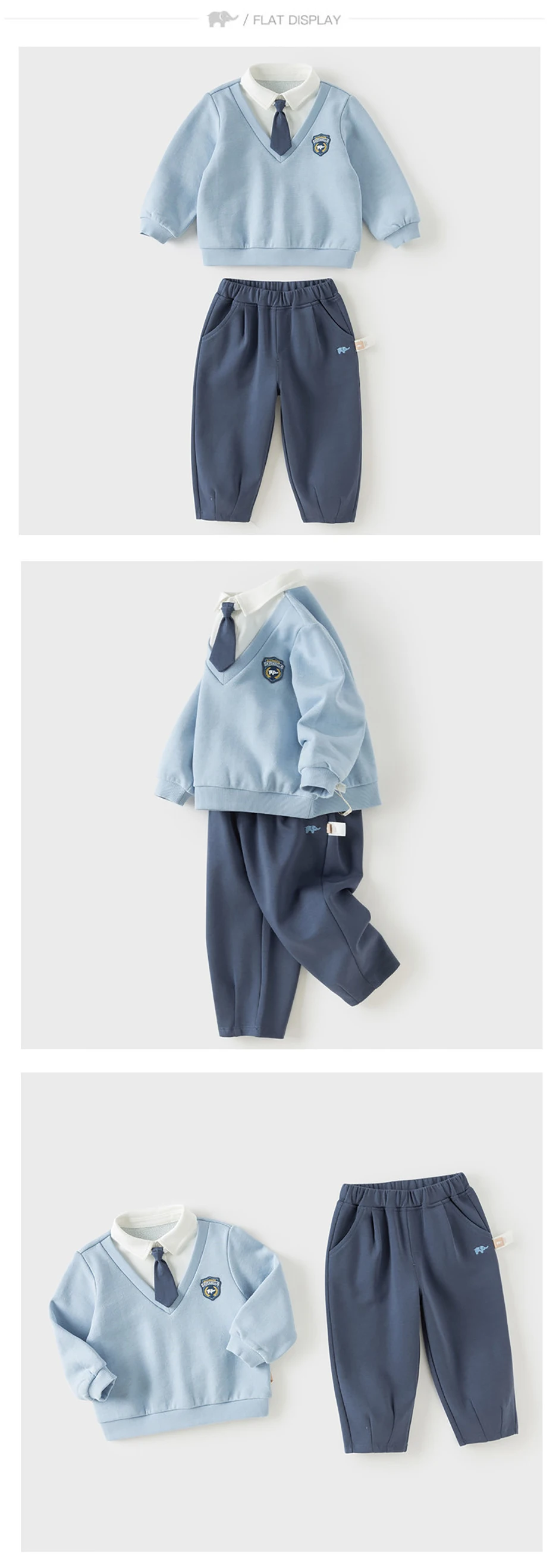 Dave Bella Children Autumn Spring Polo T-shirt Trousers Suits Boys Pullover+Pant 2Pcs Sets Costume Tracksuits Clothes DB3262838