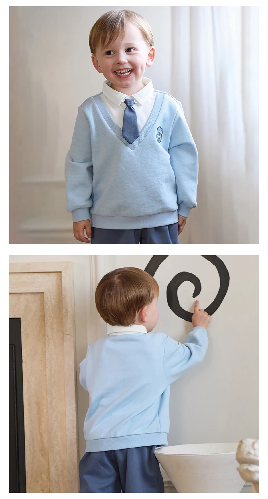 Dave Bella Children Autumn Spring Polo T-shirt Trousers Suits Boys Pullover+Pant 2Pcs Sets Costume Tracksuits Clothes DB3262838