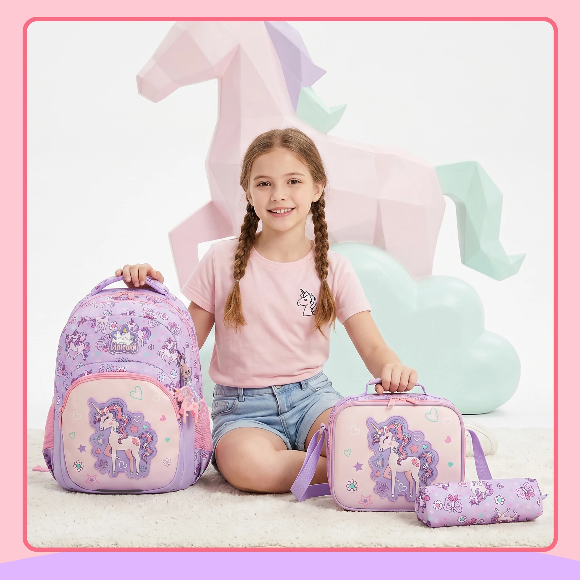 School Backpack for Boys Kids Backpack for Boys Primary School Daypack Elementary Students Kids Schoolbag with Lunch Bag