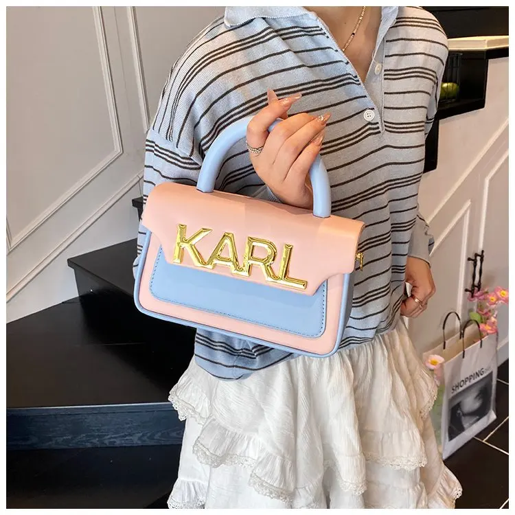 Solid Color Diaper Bag Letter Logo High End Minimalist Trendy Tote Bag For Women Shoulder Bag Large Capacity