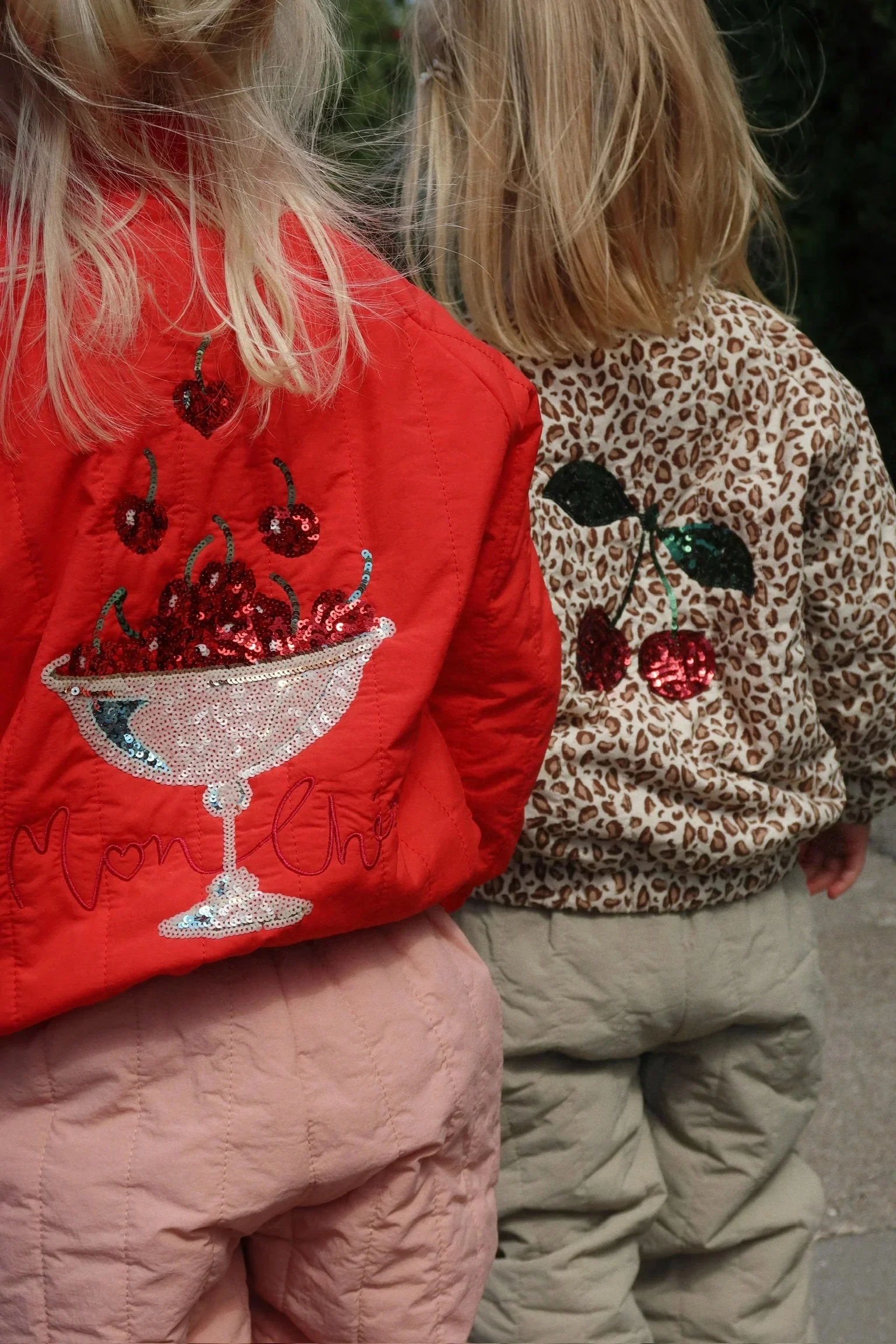 -Cute Fruit Kitten Candy Pattern Embroidered Winter Coat Zipper Baseball Jacket for Children Back Printed 2026 New Children Coat