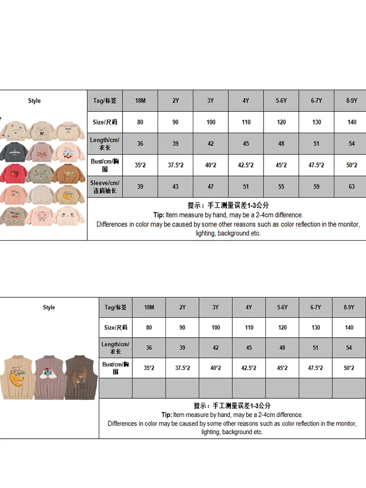 -Cute Fruit Kitten Candy Pattern Embroidered Winter Coat Zipper Baseball Jacket for Children Back Printed 2026 New Children Coat