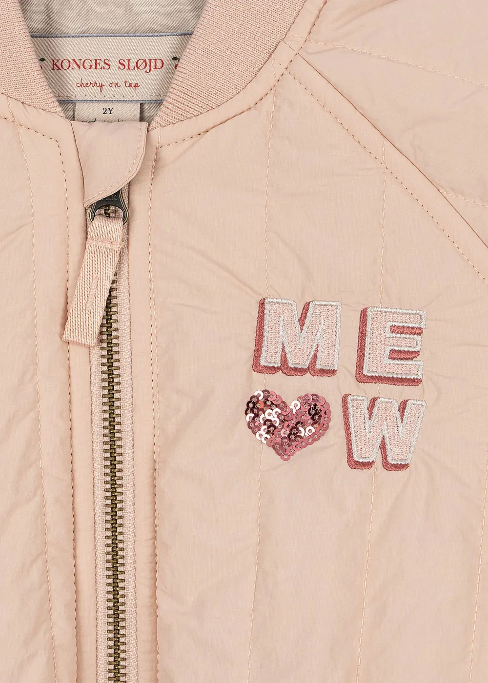-Cute Fruit Kitten Candy Pattern Embroidered Winter Coat Zipper Baseball Jacket for Children Back Printed 2026 New Children Coat