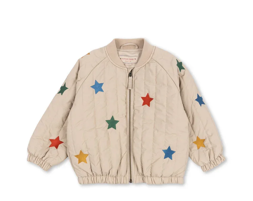 -Cute Fruit Kitten Candy Pattern Embroidered Winter Coat Zipper Baseball Jacket for Children Back Printed 2026 New Children Coat