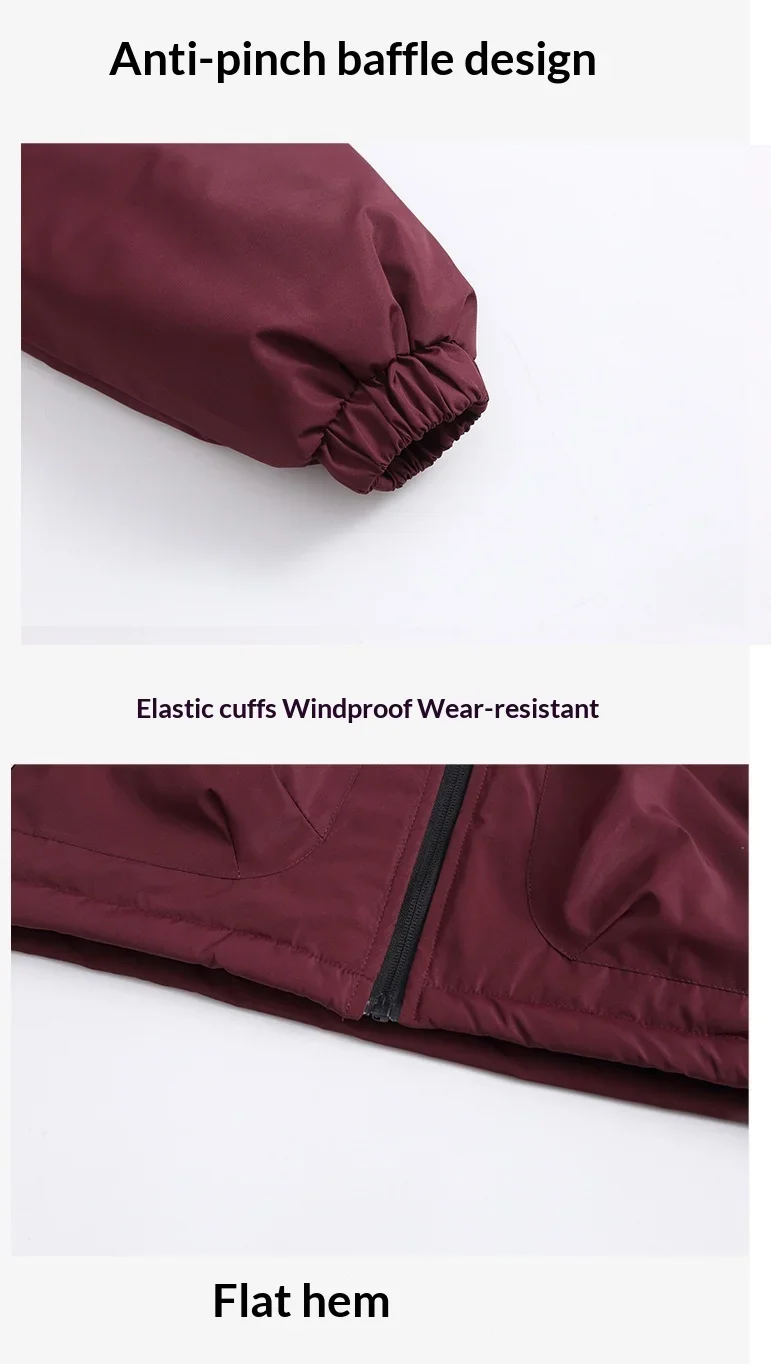 Kids Hooded Ski Jacket Winter Snow Coat Waterproof Windproof Outdoor Padded Jacket with Quilted Lining Boys Girls Warm Outwear