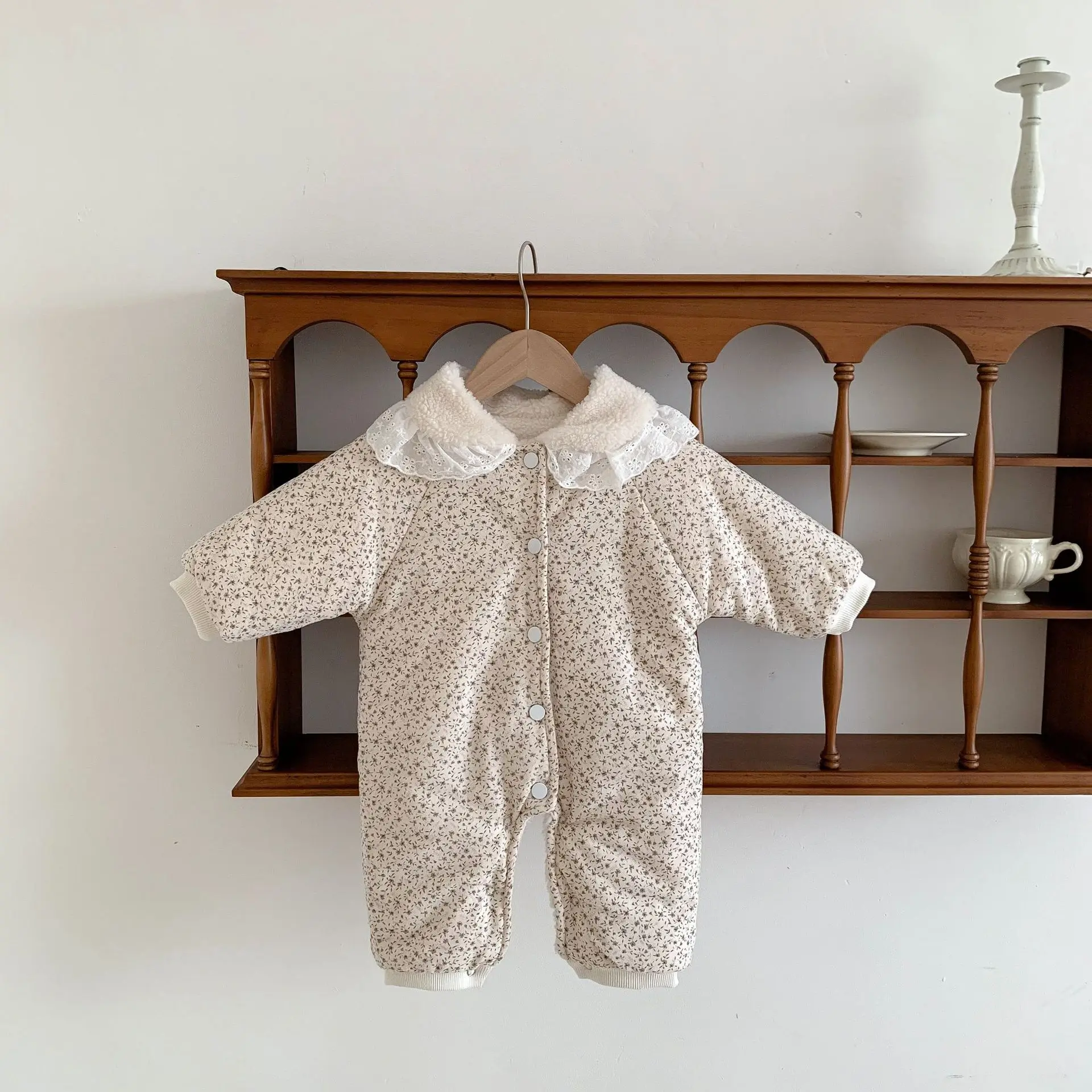 2026 Winter Plush Thicken Baby Romper Toddler Girls Boys Jumpsuit One-Pieces Bodysuits Baby Padded Thickened Crawling Suit