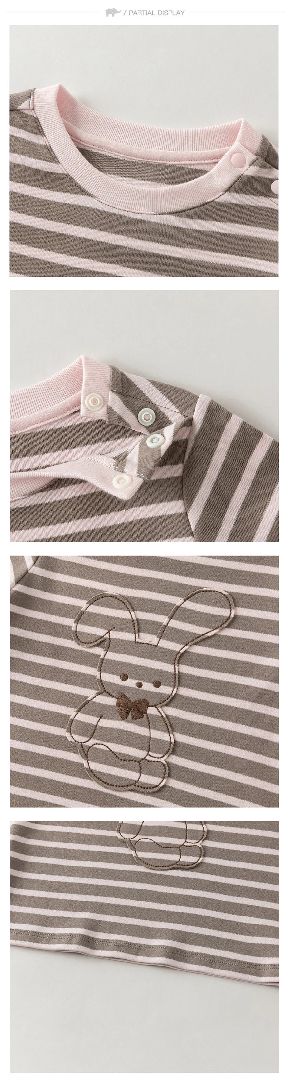 Dave Bella Children Striped T-shirt Bottom Pullover Top Spring Autumn Pure Cotton Girls Boys Casual Brother And Sister DB3262852