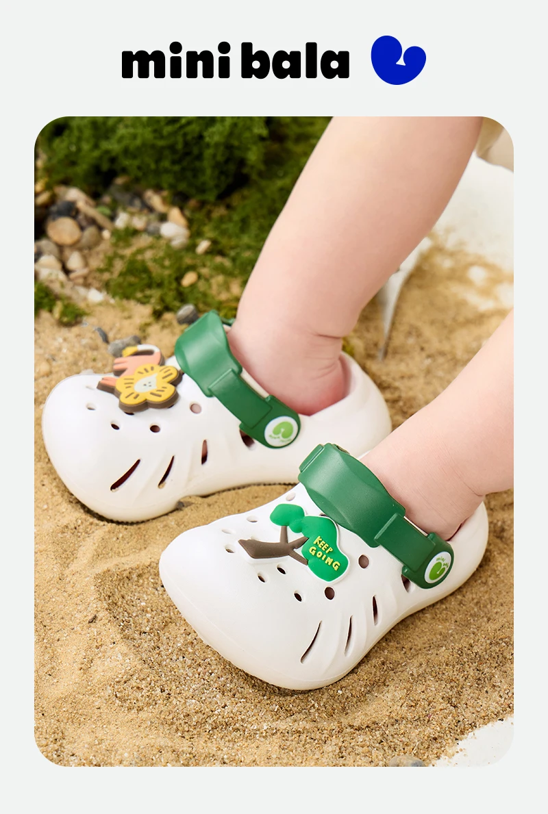 Mini Bala Boys and Girls Lightweight Elastic Durable Non-Slip Quick-Dry Sandals for Outdoor and Water Play