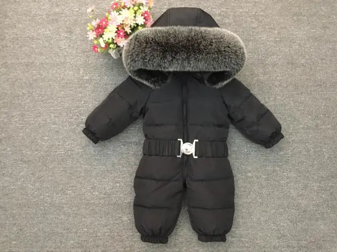 Russian Winter -30 Degree Baby Rompers Thick Down Boys Costume Girls Warm Snowsuit Kid Jumpsuit Toddler Outerwear Baby Wear