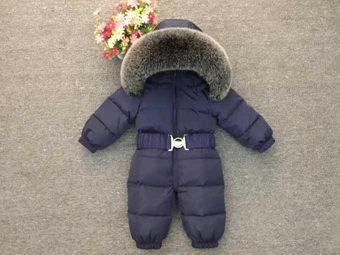 Russian Winter -30 Degree Baby Rompers Thick Down Boys Costume Girls Warm Snowsuit Kid Jumpsuit Toddler Outerwear Baby Wear