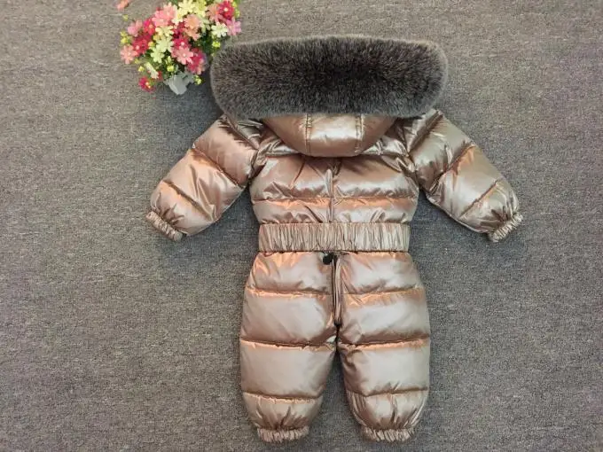Russian Winter -30 Degree Baby Rompers Thick Down Boys Costume Girls Warm Snowsuit Kid Jumpsuit Toddler Outerwear Baby Wear
