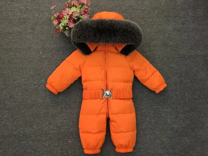 Russian Winter -30 Degree Baby Rompers Thick Down Boys Costume Girls Warm Snowsuit Kid Jumpsuit Toddler Outerwear Baby Wear