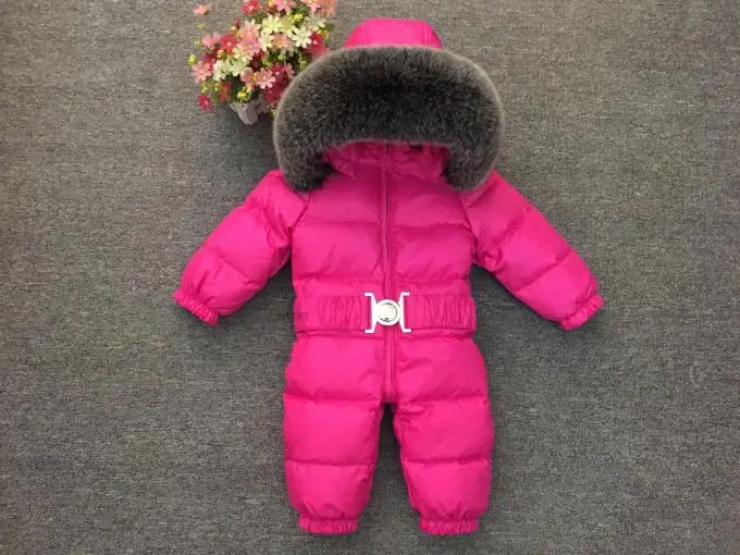 Russian Winter -30 Degree Baby Rompers Thick Down Boys Costume Girls Warm Snowsuit Kid Jumpsuit Toddler Outerwear Baby Wear