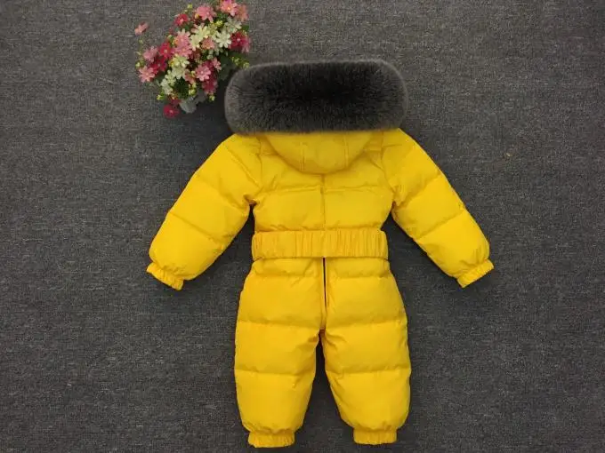 Russian Winter -30 Degree Baby Rompers Thick Down Boys Costume Girls Warm Snowsuit Kid Jumpsuit Toddler Outerwear Baby Wear