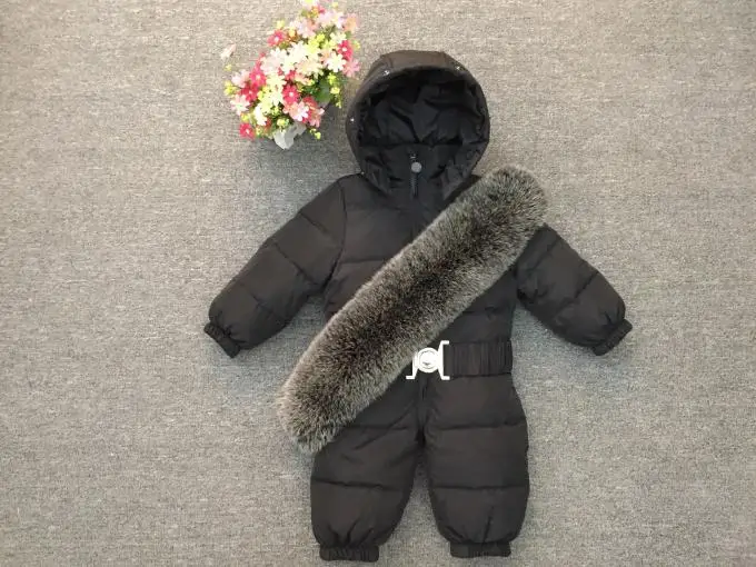 Russian Winter -30 Degree Baby Rompers Thick Down Boys Costume Girls Warm Snowsuit Kid Jumpsuit Toddler Outerwear Baby Wear