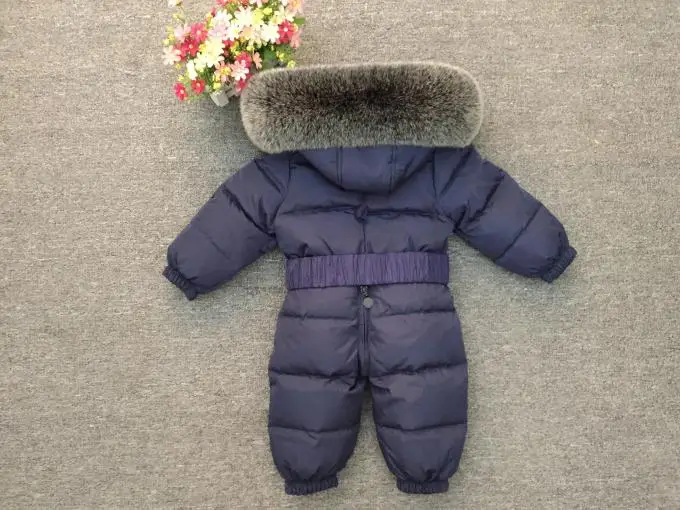 Russian Winter -30 Degree Baby Rompers Thick Down Boys Costume Girls Warm Snowsuit Kid Jumpsuit Toddler Outerwear Baby Wear