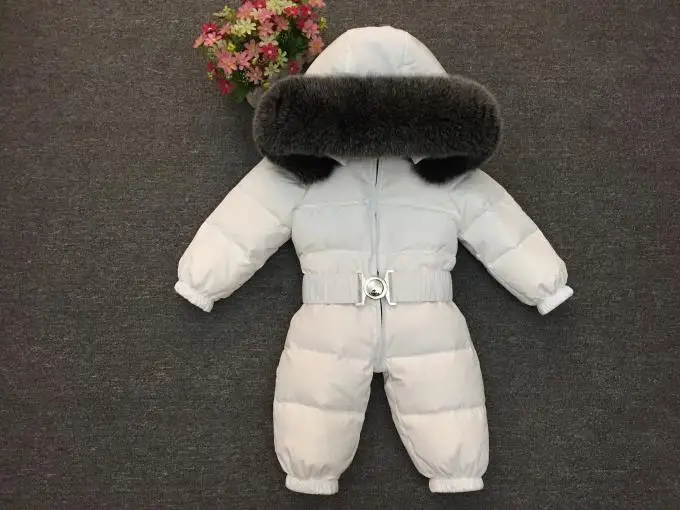 Russian Winter -30 Degree Baby Rompers Thick Down Boys Costume Girls Warm Snowsuit Kid Jumpsuit Toddler Outerwear Baby Wear