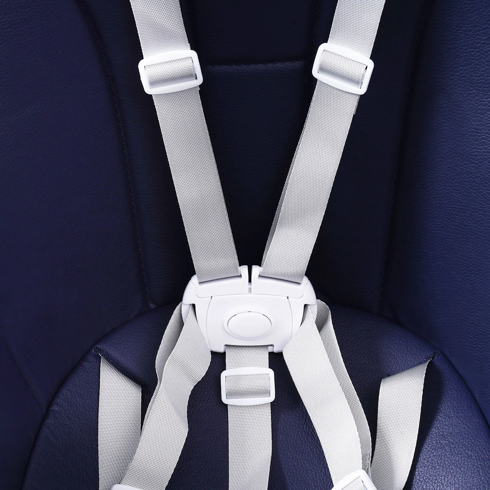 2 in 1 Baby Highchair Foldable Height Adjustable Baby Highchair With Footrest Safety Straps Double Tray For 6 Months to 6 Years