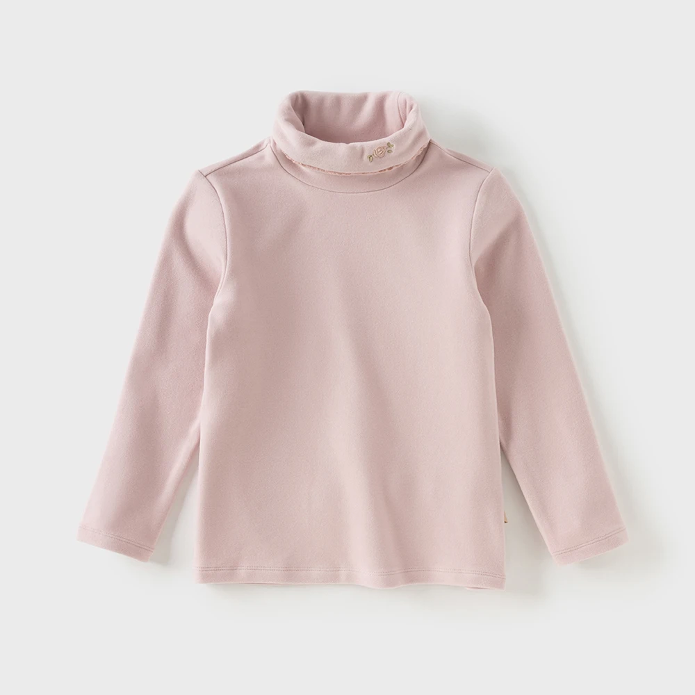 Dave Bella Children T-shirts Girls Baby Autumn Winter Fashion Casual Half High Collar Long sleeves Girls Base Layers DB4253764