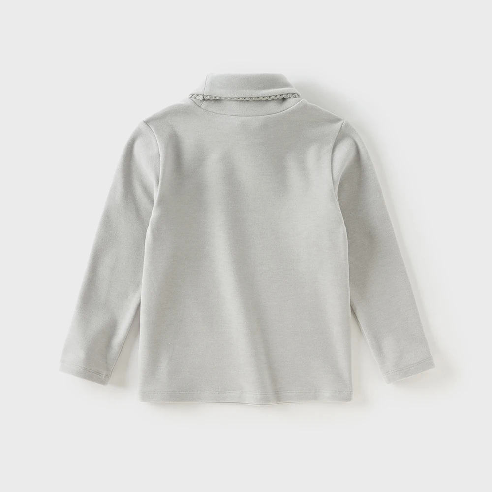 Dave Bella Children T-shirts Girls Baby Autumn Winter Fashion Casual Half High Collar Long sleeves Girls Base Layers DB4253764