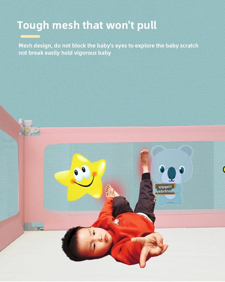 IMBABY Bed Guardrail Liftable Crib Protectors Adjustable Handrail Bed Safety Children Washable Baby Safety Bed Barrier Bumper