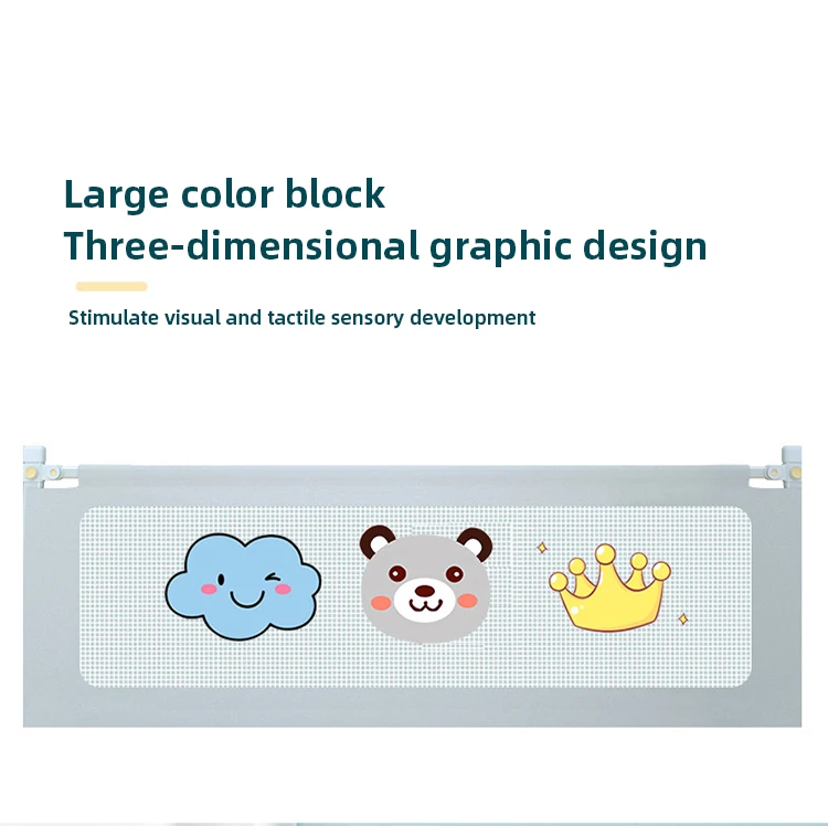 IMBABY Bed Guardrail Liftable Crib Protectors Adjustable Handrail Bed Safety Children Washable Baby Safety Bed Barrier Bumper