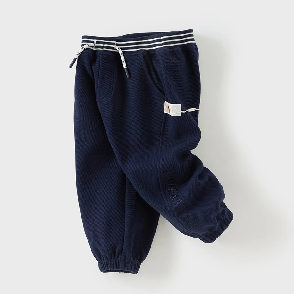 Dave Bella Children Knitted Jogger Pants Autumn Spring Boys Cotton Knitted Pants Elastic Waist Casual Sports Trousers DB3251818