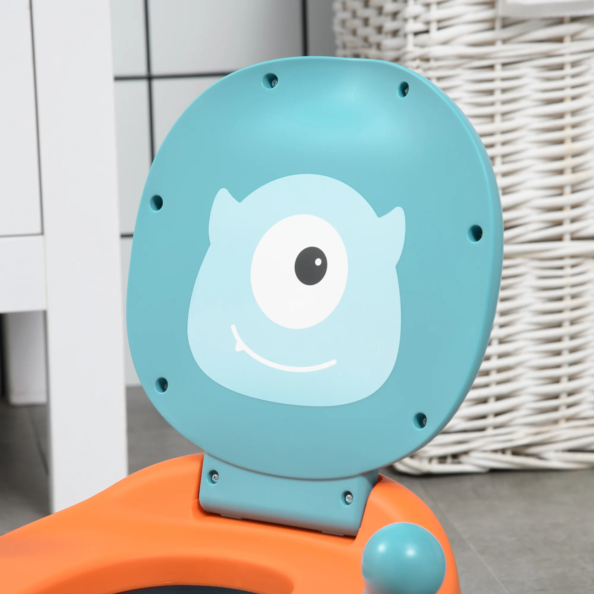 Zonekiz Portable Baby Potty for 6-36 Months with Lid 35.6X35.7X22.2 cm Blue