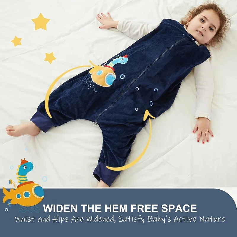 MICHLEY Cartoon Children Baby Sleeping Bag Sack With Feet Sleeveless Sleepwear sleepsack Pajamas For Girls Boys Kids Unisex 1-6T