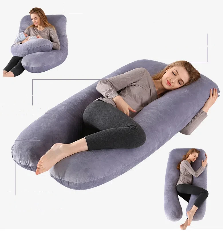 U-shaped Maternity Pillow Waist Support Pillow Core Side Sleeping Pillow Pregnant Pillow Can Be Disassembled