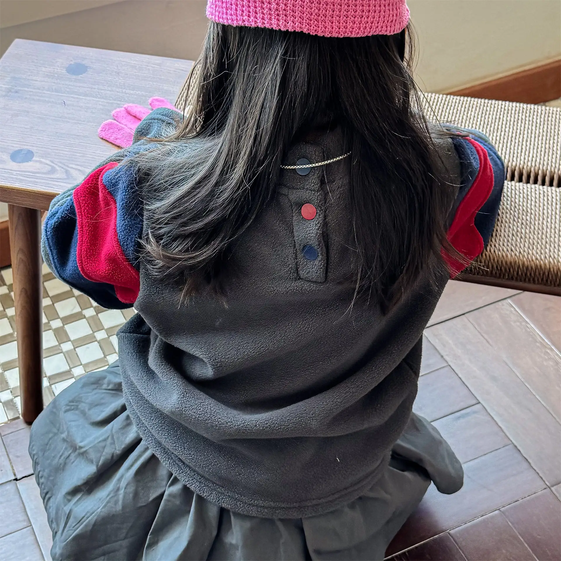 2025 Winter New Children Fleece Sweatshirt Baby Fashion Letter Tops Boys Girls Warm Pullover Baby Long Sleeve Casual Sweatshirt
