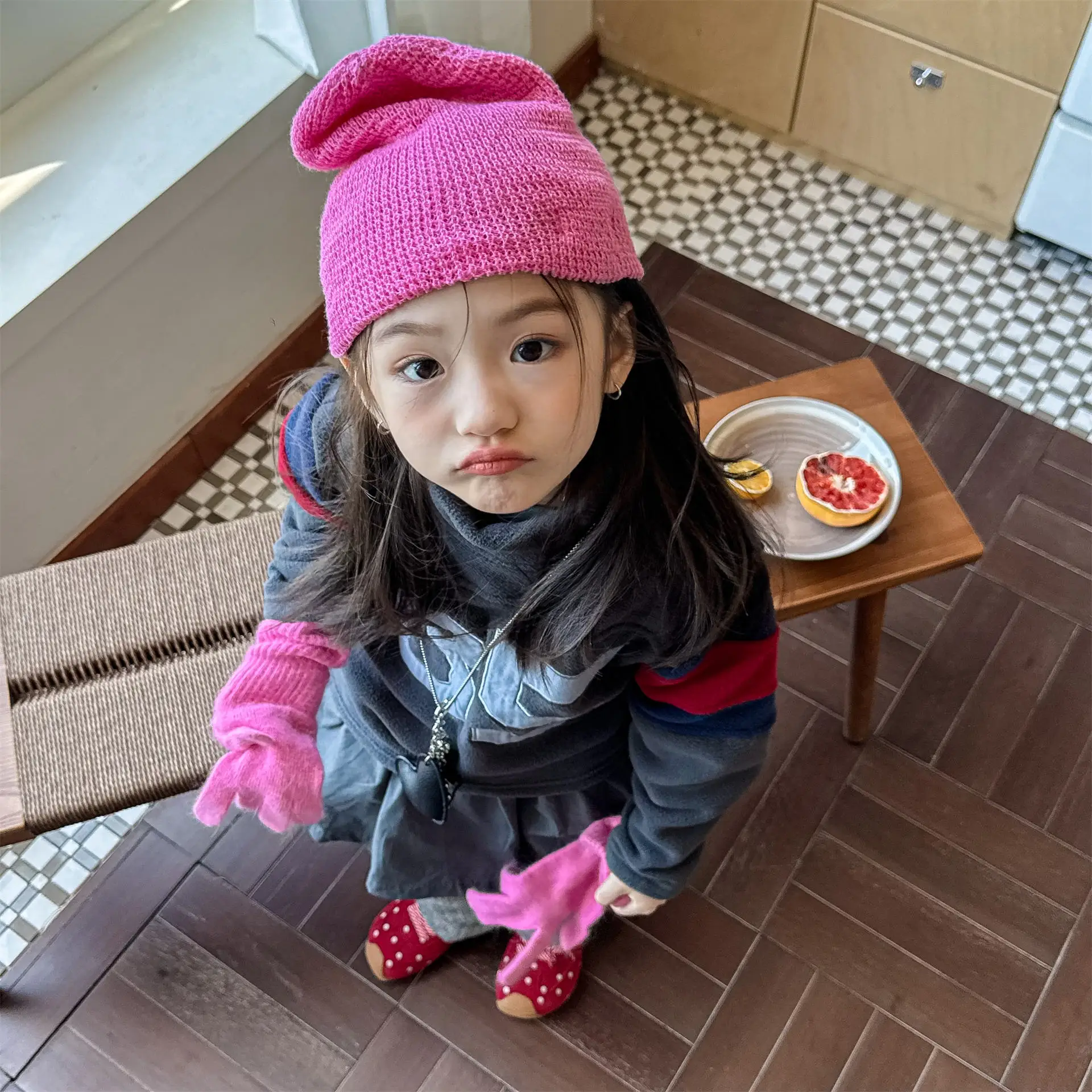 2025 Winter New Children Fleece Sweatshirt Baby Fashion Letter Tops Boys Girls Warm Pullover Baby Long Sleeve Casual Sweatshirt