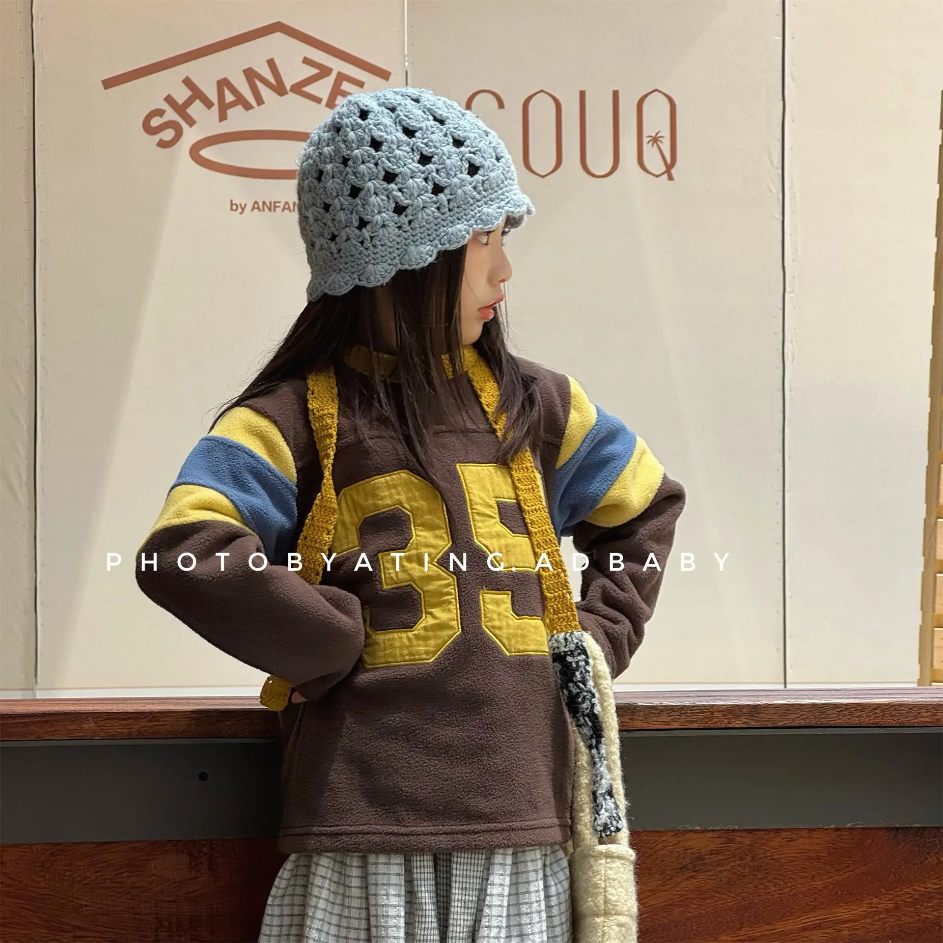 2025 Winter New Children Fleece Sweatshirt Baby Fashion Letter Tops Boys Girls Warm Pullover Baby Long Sleeve Casual Sweatshirt