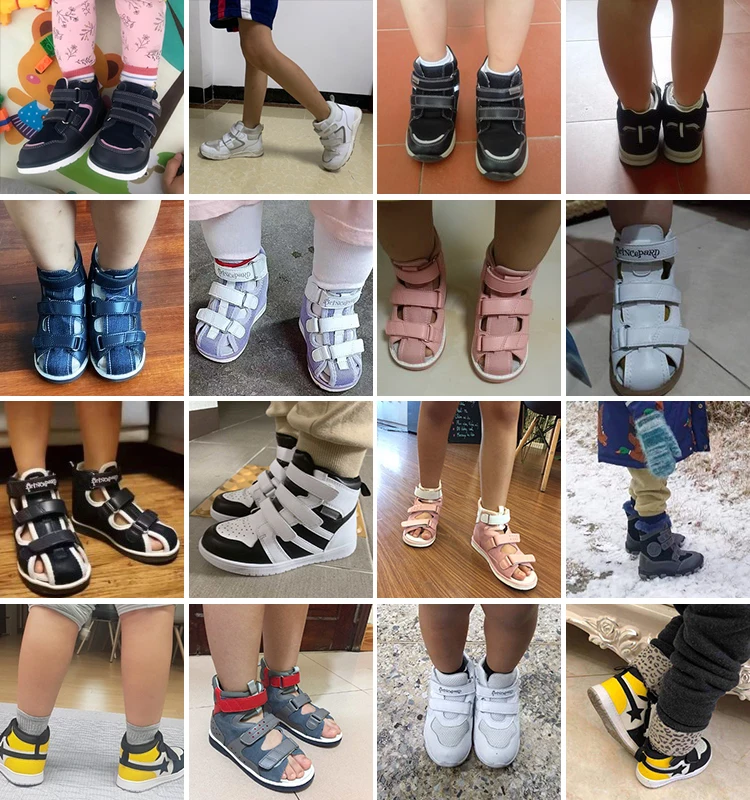 Toddler First Walking Shoes Kids Orthotic Sneakers for Boys Girls Princepard AFO Leather Corrective Trainers with Arch Support