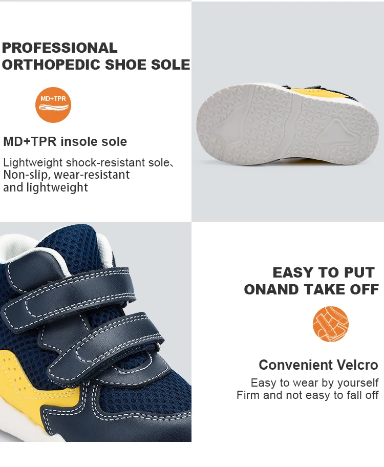 Toddler First Walking Shoes Kids Orthotic Sneakers for Boys Girls Princepard AFO Leather Corrective Trainers with Arch Support