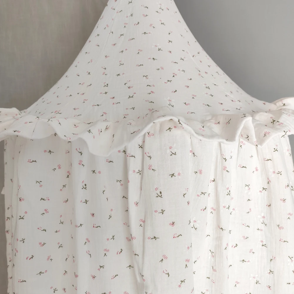 OEKO-Tex Certificated Premium Muslin 100% Cotton Bed Baldachin Hanging Play Canopy for Baby Kids Room