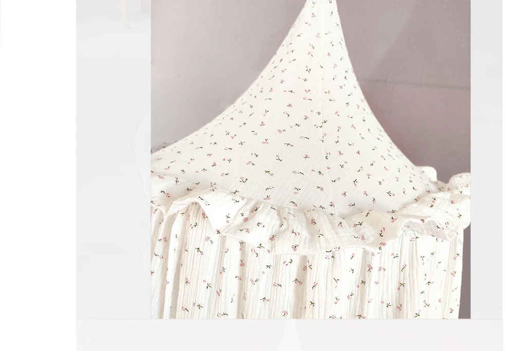 OEKO-Tex Certificated Premium Muslin 100% Cotton Bed Baldachin Hanging Play Canopy for Baby Kids Room