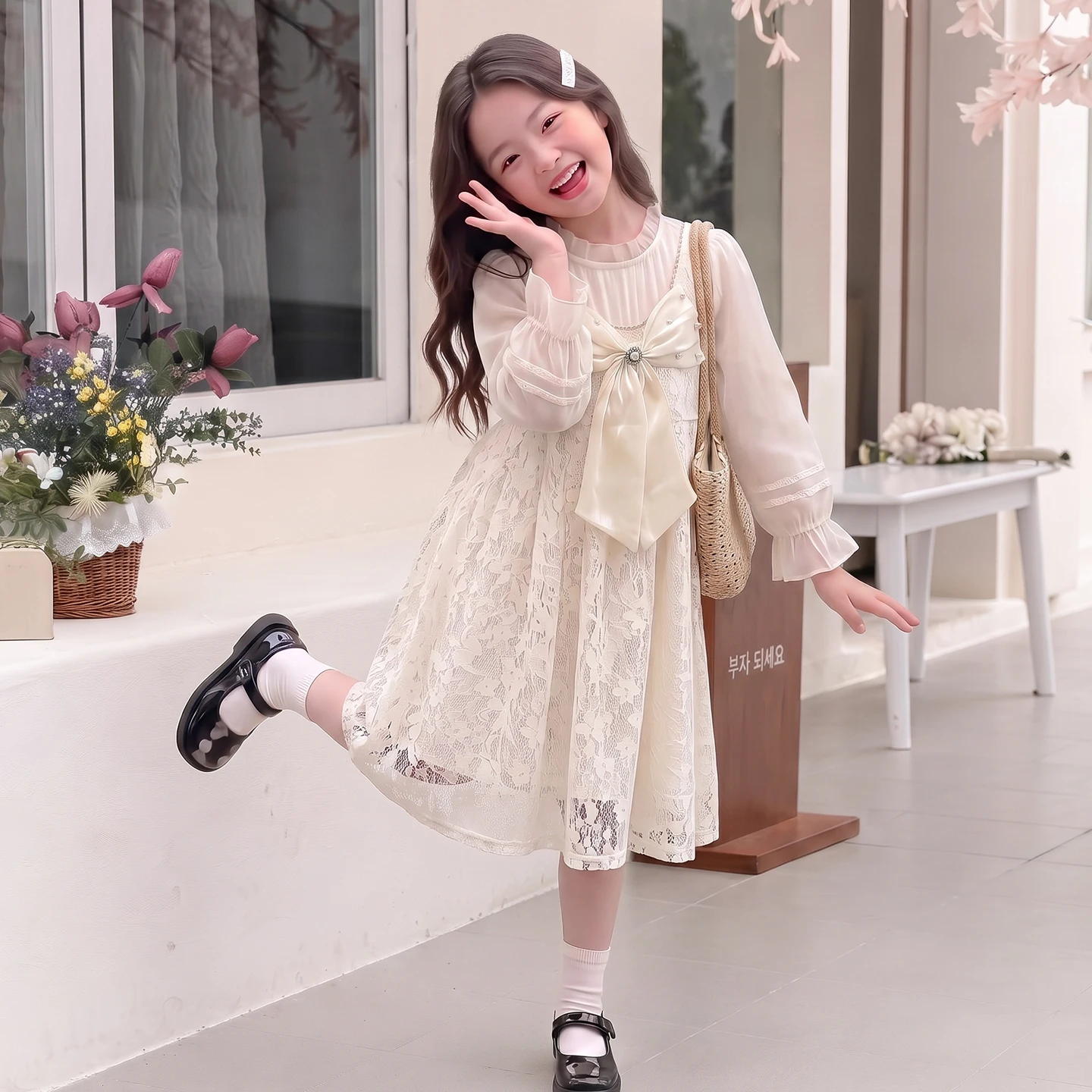Spring Girls Lace Dress Princess Party Dresses for Kids Elegant Children Clothing Baby Girl Prom Dress for 6 8 10 12 14 Years