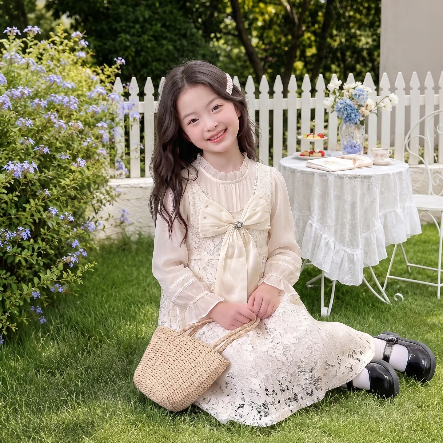 Spring Girls Lace Dress Princess Party Dresses for Kids Elegant Children Clothing Baby Girl Prom Dress for 6 8 10 12 14 Years