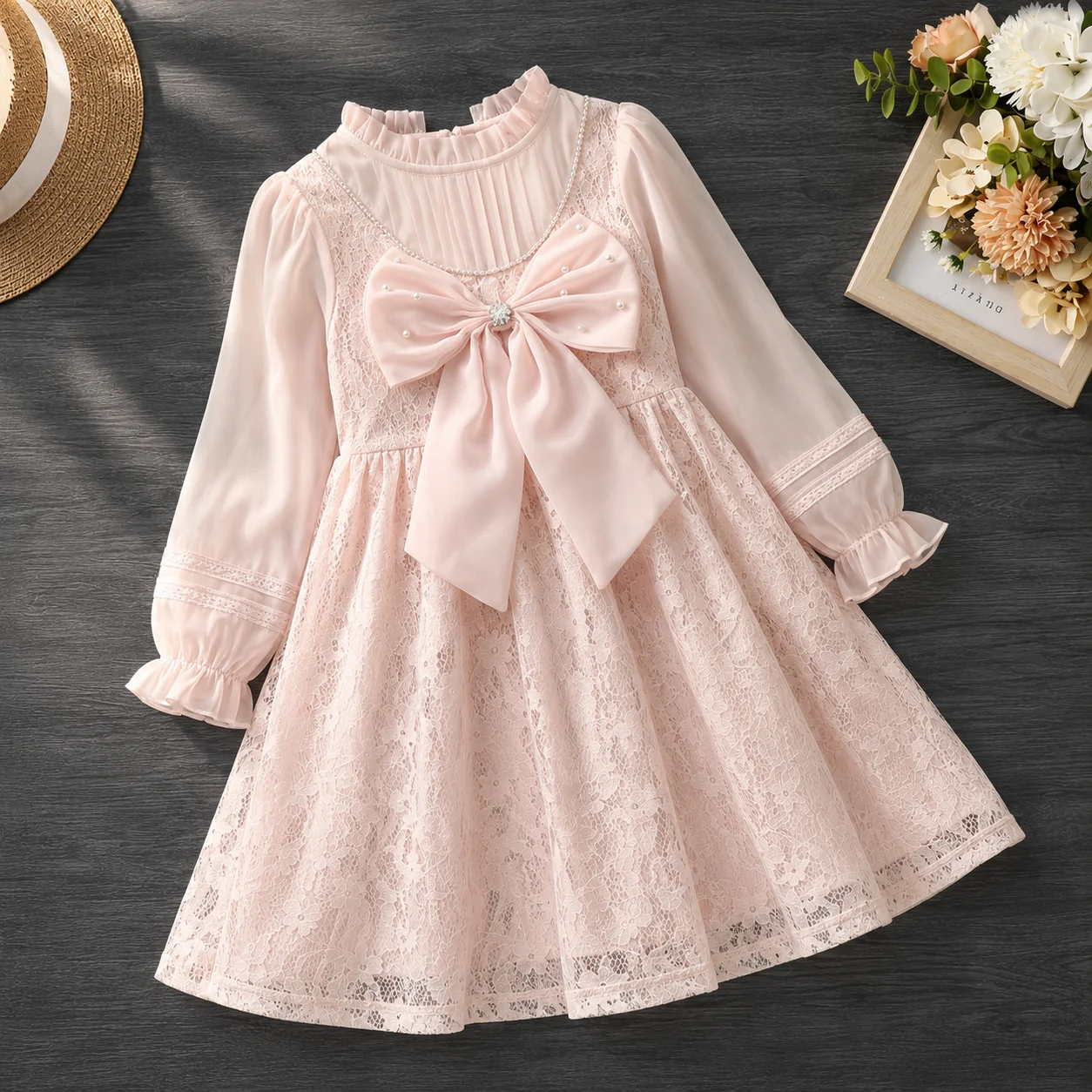 Spring Girls Lace Dress Princess Party Dresses for Kids Elegant Children Clothing Baby Girl Prom Dress for 6 8 10 12 14 Years