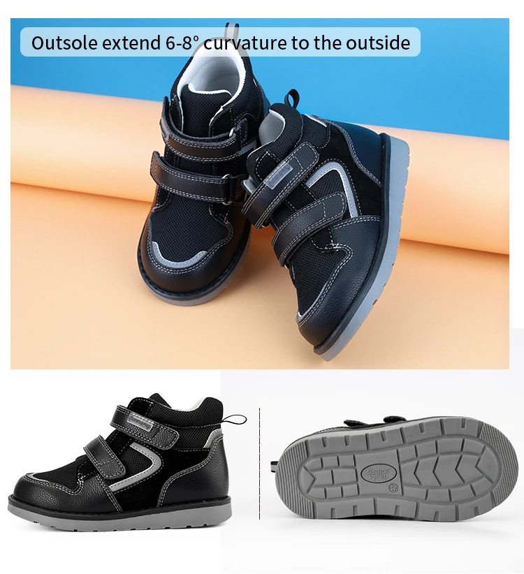 Princepard Children Orthopedic Sneakers for Flatfeet Ankle Support Kids Sport Running Shoes with Insole Corrective Boys Girls