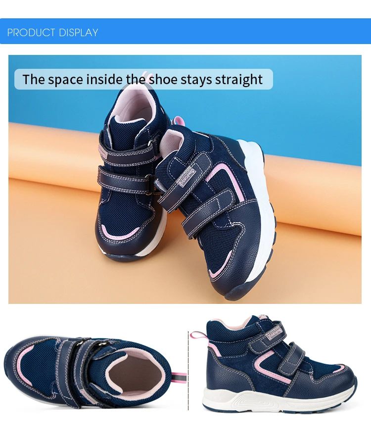 Princepard Children Orthopedic Sneakers for Flatfeet Ankle Support Kids Sport Running Shoes with Insole Corrective Boys Girls