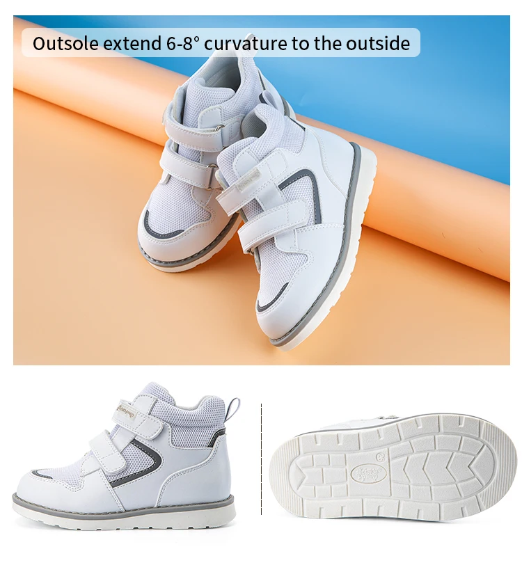 Princepard Children Orthopedic Sneakers for Flatfeet Ankle Support Kids Sport Running Shoes with Insole Corrective Boys Girls