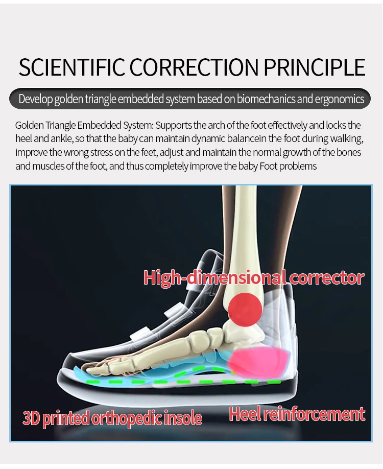 Princepard Children Orthopedic Sneakers for Flatfeet Ankle Support Kids Sport Running Shoes with Insole Corrective Boys Girls