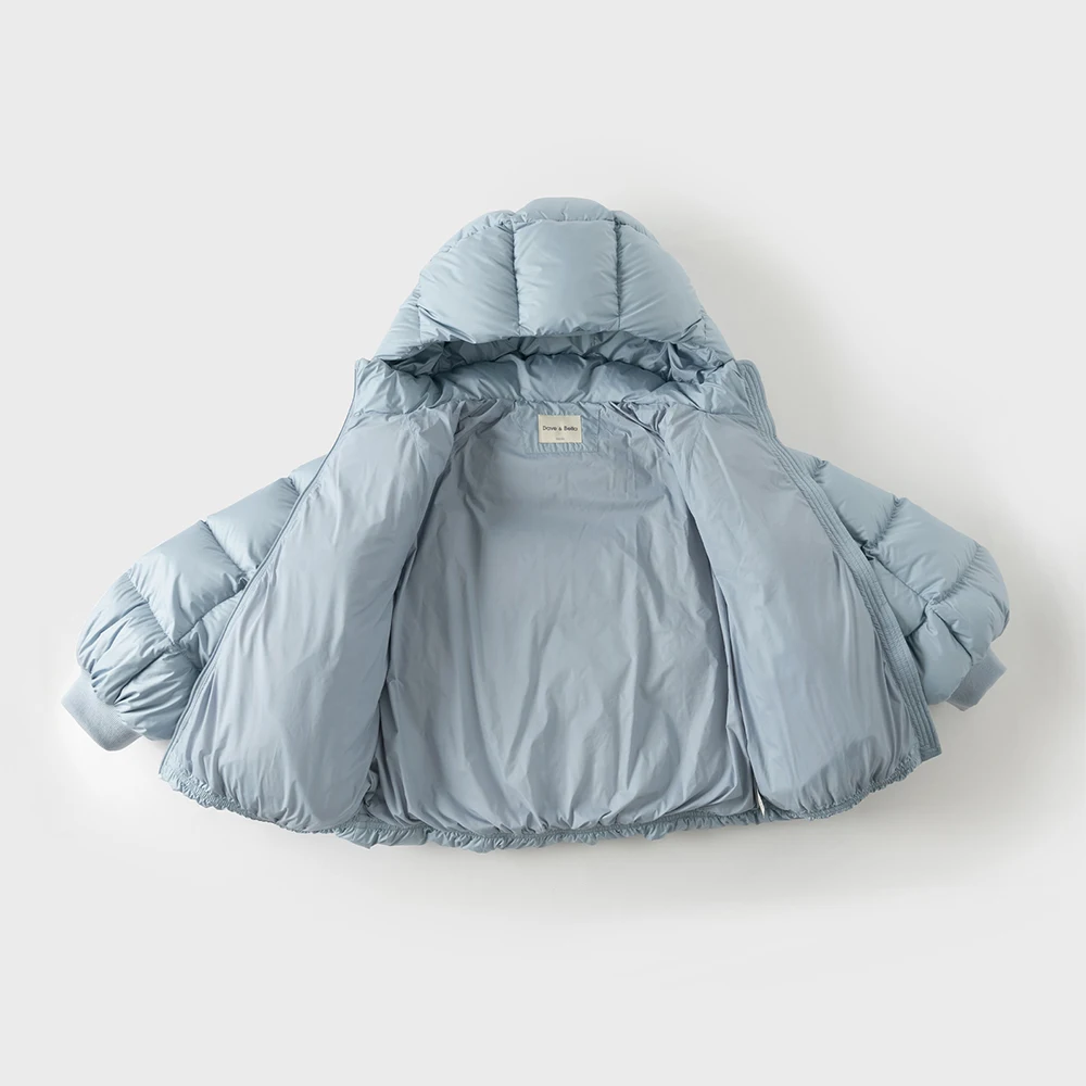 Dave Bella Girls Down Jacket Autumn Winter Children Plush Thick Hooded White Duck Down Topcoat Outerwear Kids Clothing DK4254970
