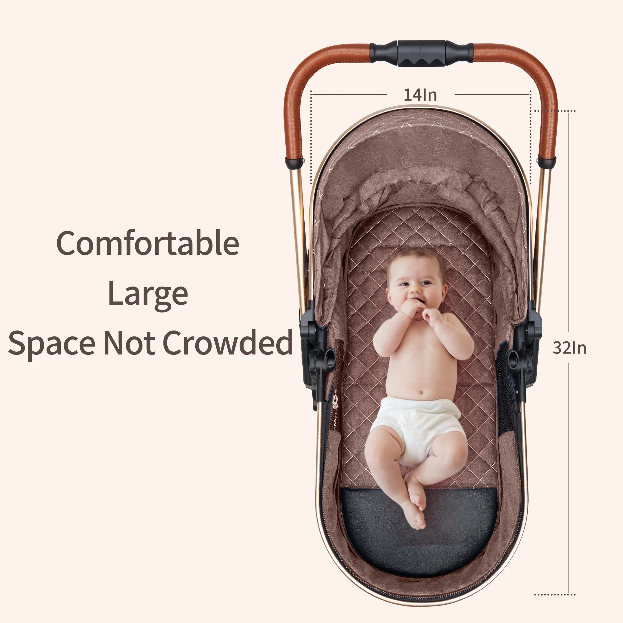 All-in-One Luxury Pram: Vista 3-in-1 Stroller with Reversible Parent-Facing Seat & High Landscape