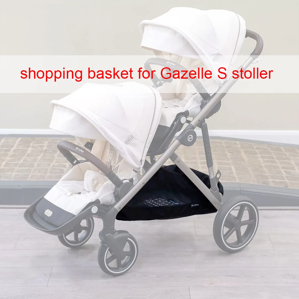 Bebe Twin Stroller Shopping Bag For Cybex Gazelle S Storage Bag Large Capacity Baby Buggy Basket Replacement Accessories